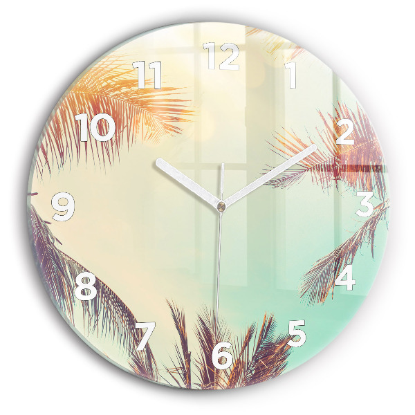 Reloj de pared redondo Palmeras tropicales