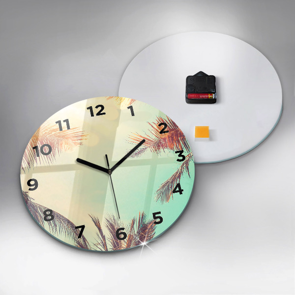 Reloj de pared redondo Palmeras tropicales