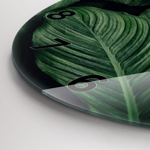 Reloj redondo pared Monstera tropical