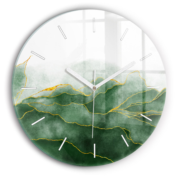 Reloj redondo pared Hojas abstractas