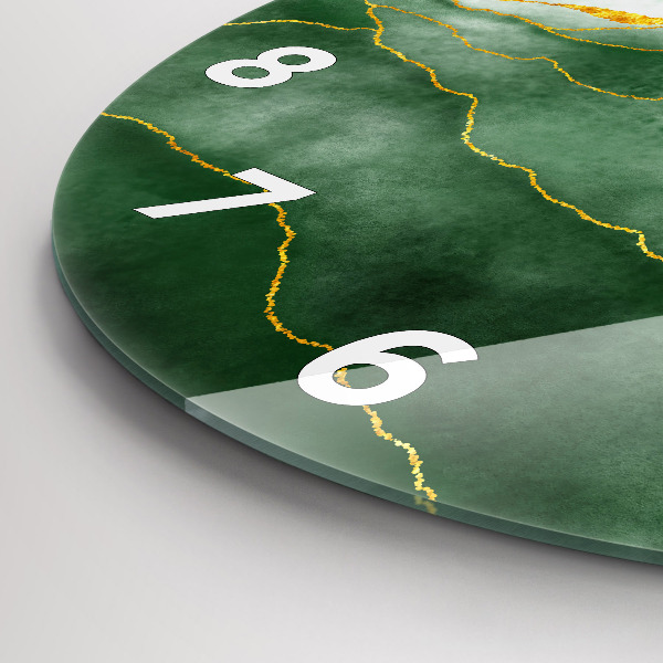 Reloj redondo pared Hojas abstractas