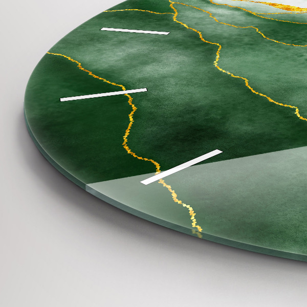 Reloj redondo pared Hojas abstractas