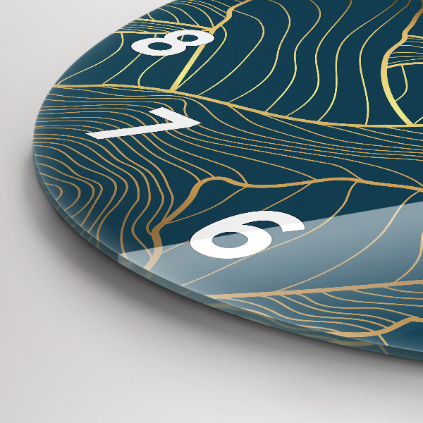 Reloj redondo pared Bosquejo de montañas