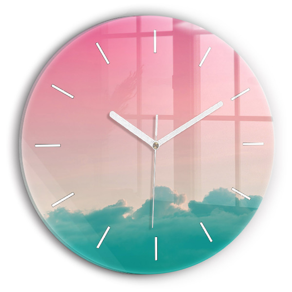 Reloj de cristal redondo Cielo degradado