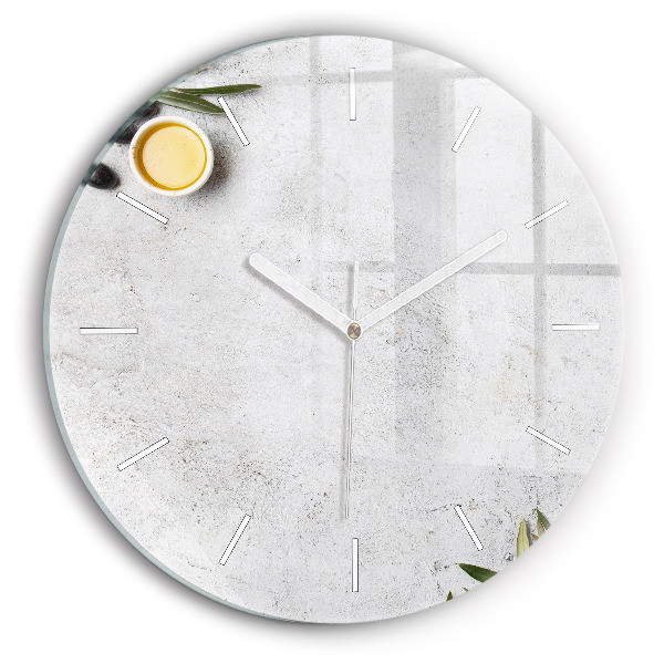 Reloj redondo pared Aceitunas minimalistas