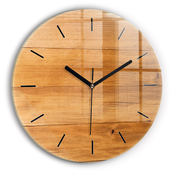 Reloj de pared redondo Tablas de madera
