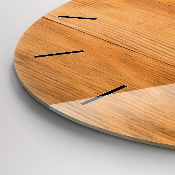Reloj de pared redondo Tablas de madera