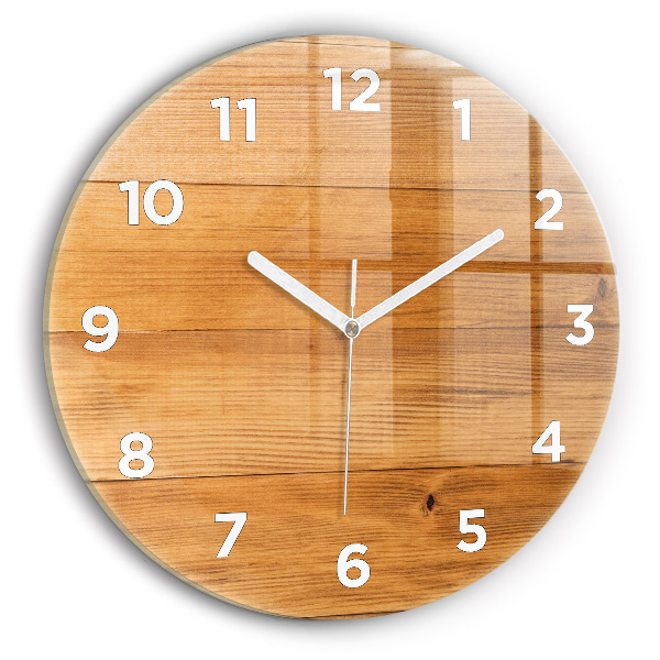 Reloj de pared redondo Tablas de madera