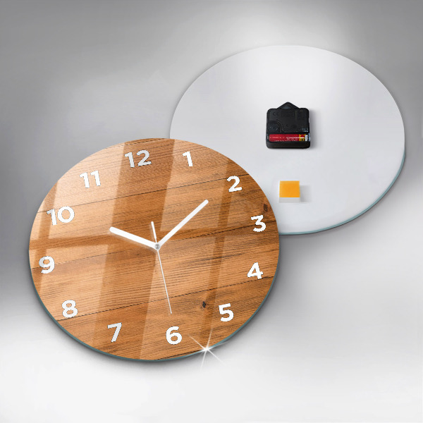 Reloj de pared redondo Tablas de madera