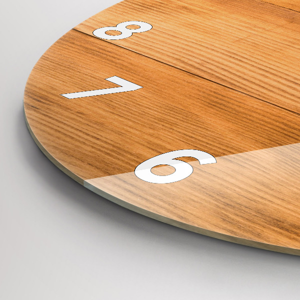 Reloj de pared redondo Tablas de madera