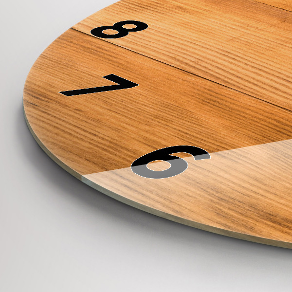 Reloj de pared redondo Tablas de madera