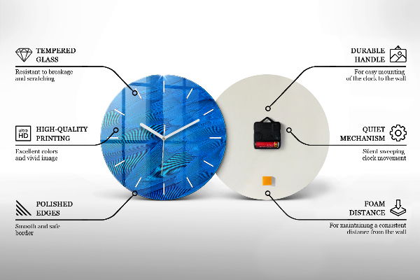 Reloj de pared redondo Flores en un prado