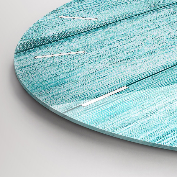 Reloj de pared redondo Madera vieja azul