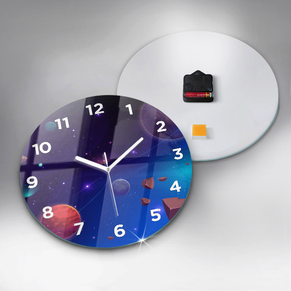 Reloj de pared redondo Galaxia de planetas