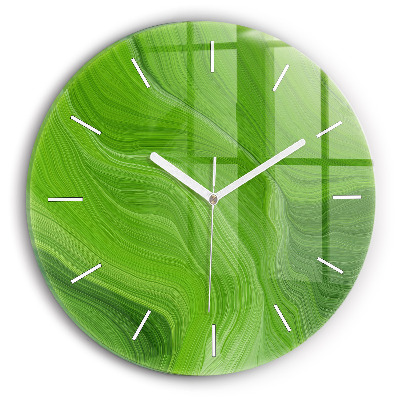 Reloj de cristal redondo Olas modernas