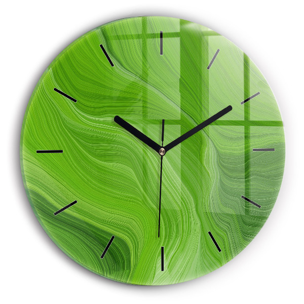 Reloj de cristal redondo Olas modernas