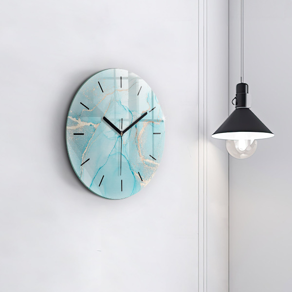 Reloj de pared redondo Mármol decorativo