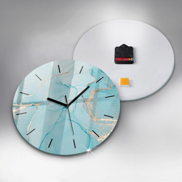 Reloj de pared redondo Mármol decorativo
