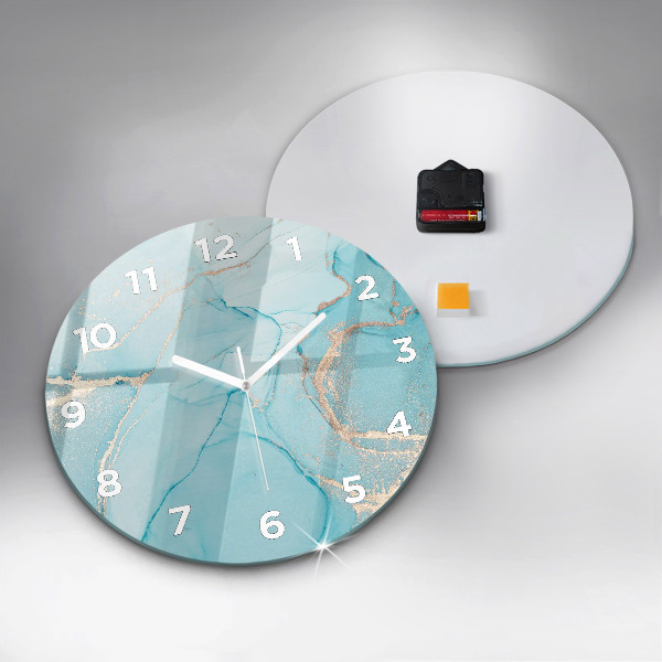 Reloj de pared redondo Mármol decorativo