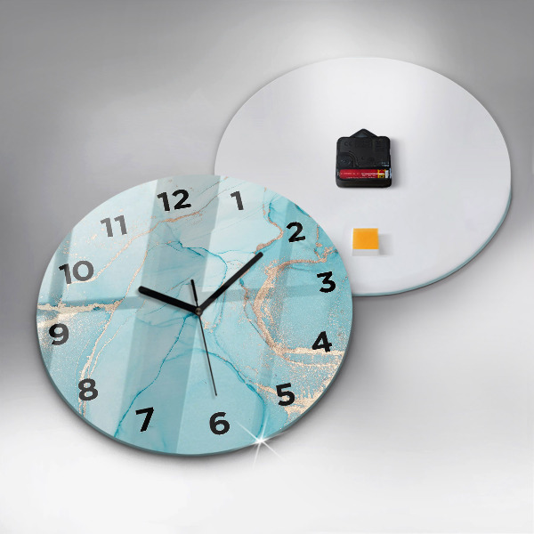 Reloj de pared redondo Mármol decorativo