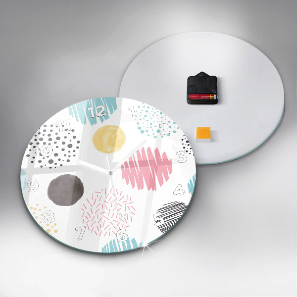 Reloj redondo pared Patrón geométrico