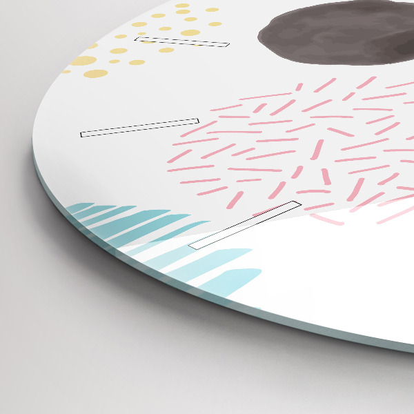 Reloj redondo pared Patrón geométrico