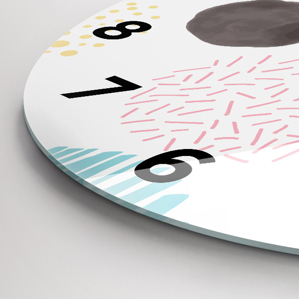 Reloj redondo pared Patrón geométrico