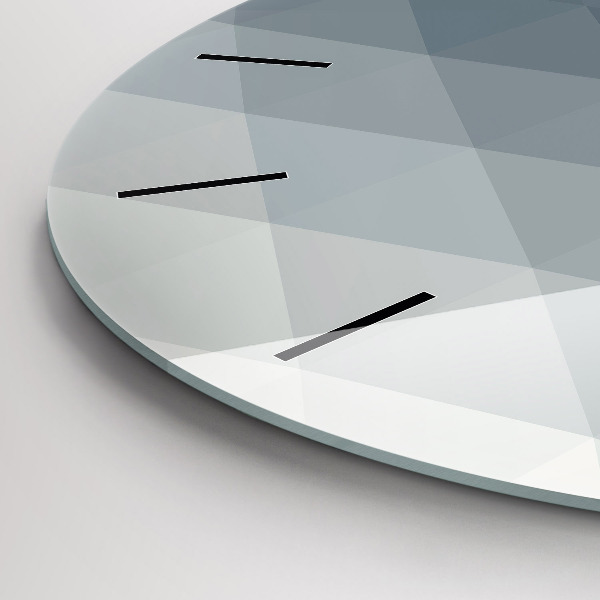 Reloj de cristal redondo Abstracción de olas