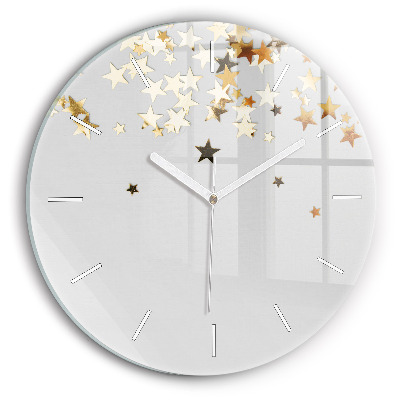 Reloj de cristal redondo Estrellas