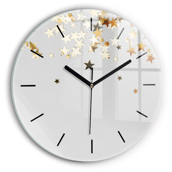 Reloj de cristal redondo Estrellas