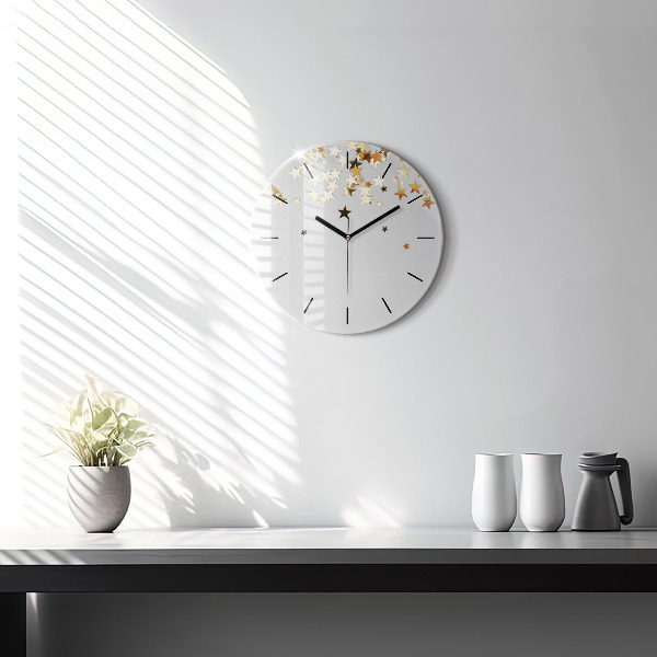 Reloj de cristal redondo Estrellas