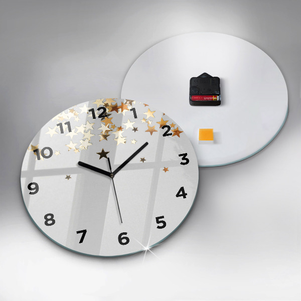 Reloj de cristal redondo Estrellas