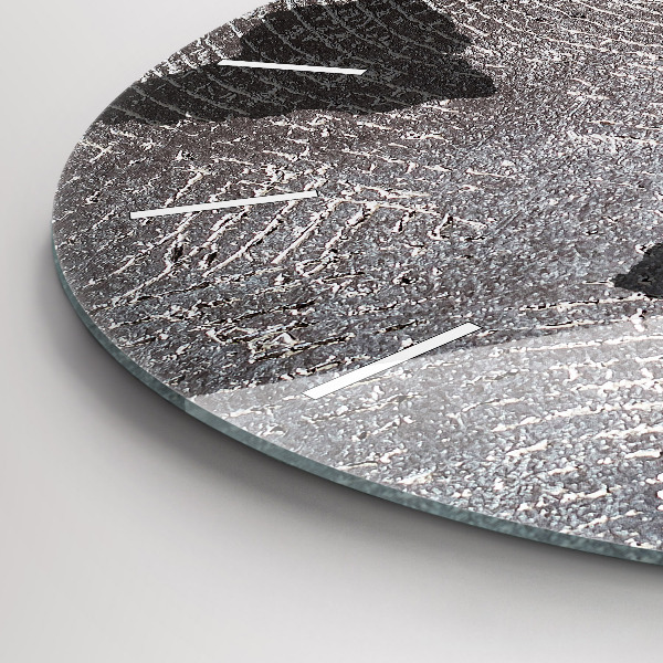 Reloj de cristal redondo Mapamundi de hormigón