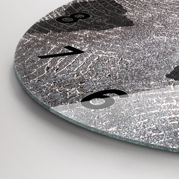 Reloj de cristal redondo Mapamundi de hormigón