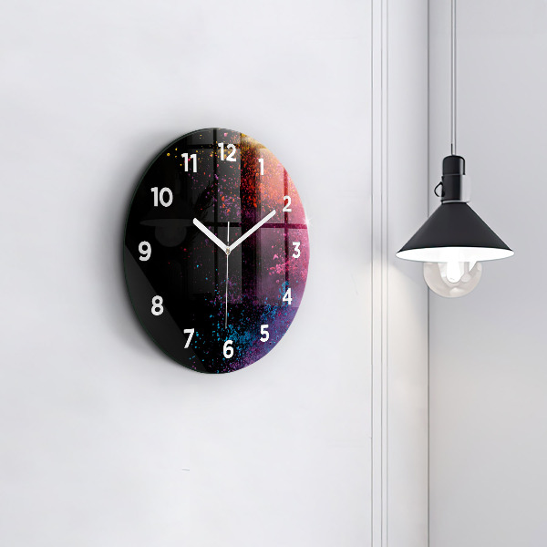 Reloj de pared redondo Explosión de colores