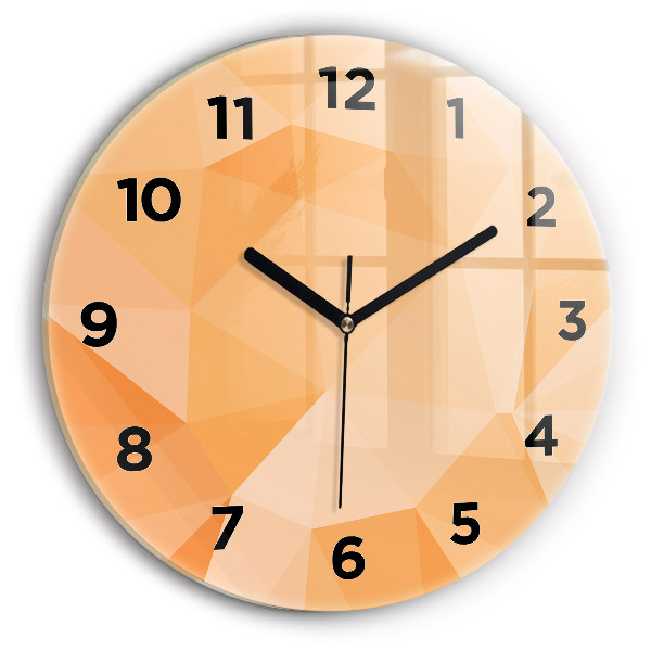 Reloj redondo pared Triángulos abstractos