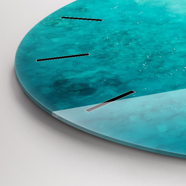 Reloj de pared redondo Playa de arena de mar