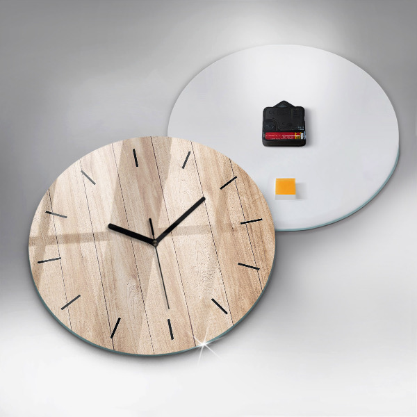 Reloj redondo pared Textura de madera