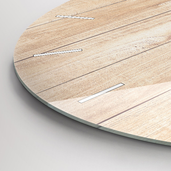 Reloj redondo pared Textura de madera