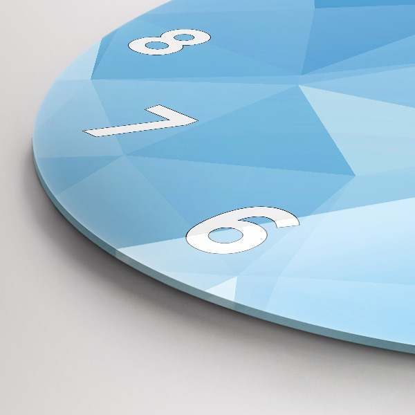 Reloj de cristal redondo Triángulos abstracto