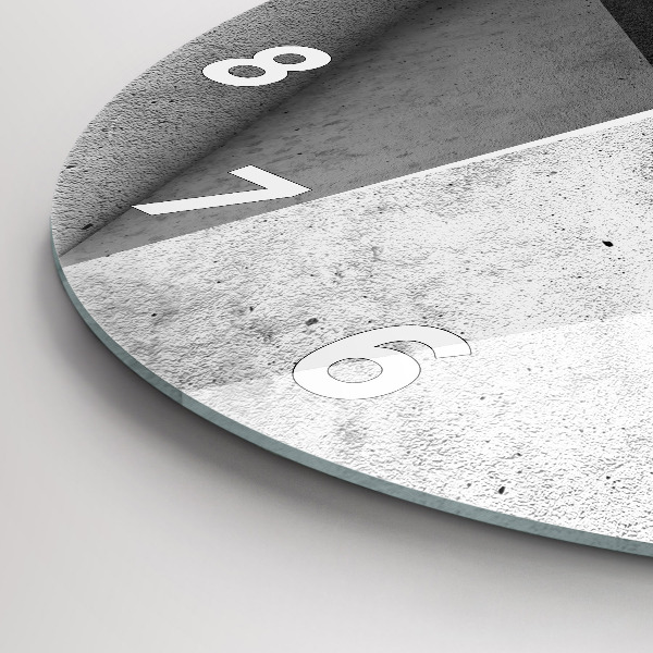 Reloj de cristal redondo Triángulos abstractos