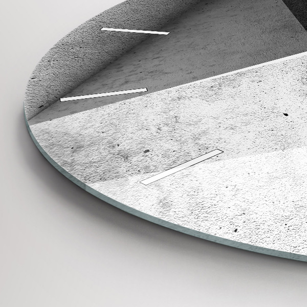 Reloj de cristal redondo Triángulos abstractos