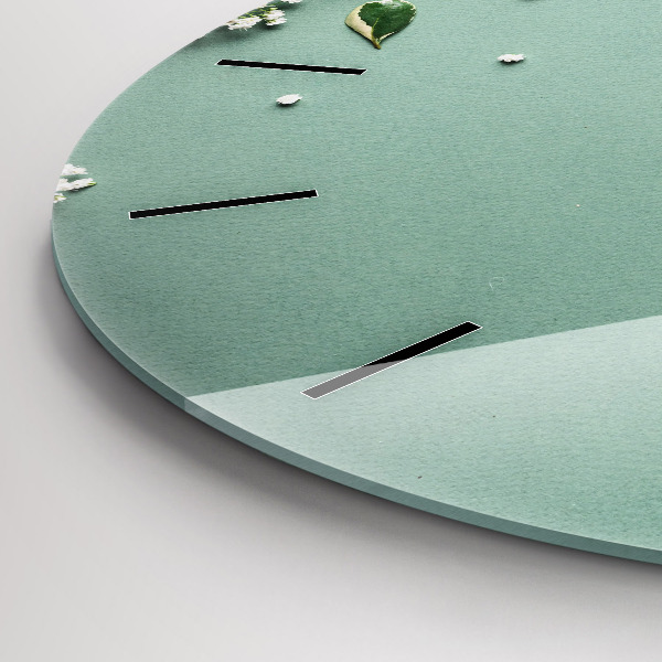 Reloj redondo pared Flores delicadas