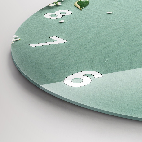 Reloj redondo pared Flores delicadas