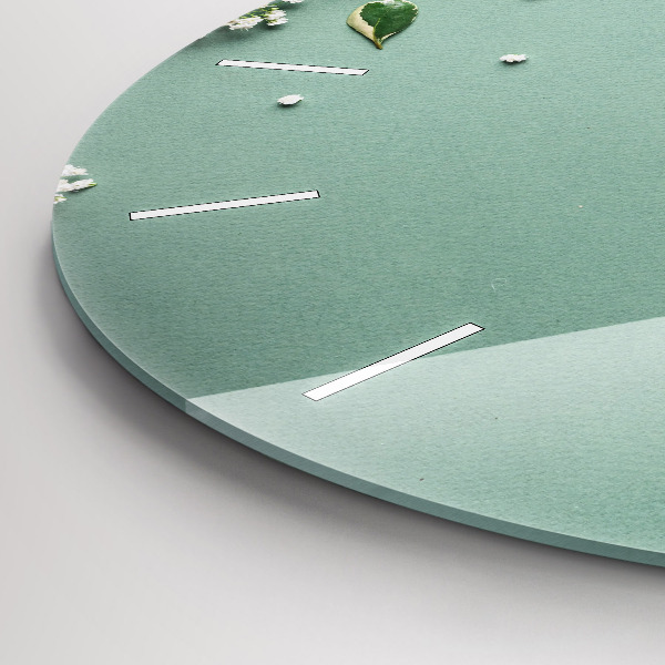 Reloj redondo pared Flores delicadas