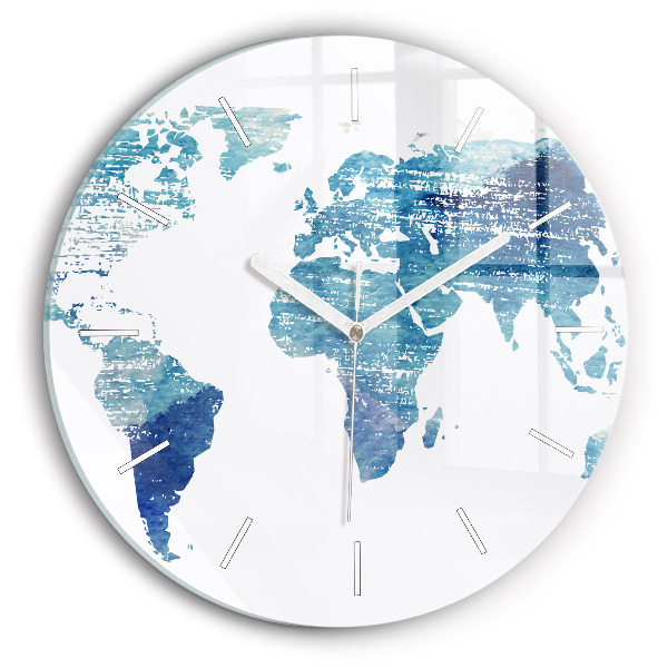 Reloj de pared redondo Mapamundi