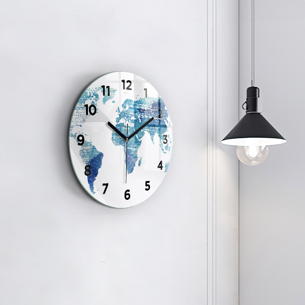 Reloj de pared redondo Mapamundi