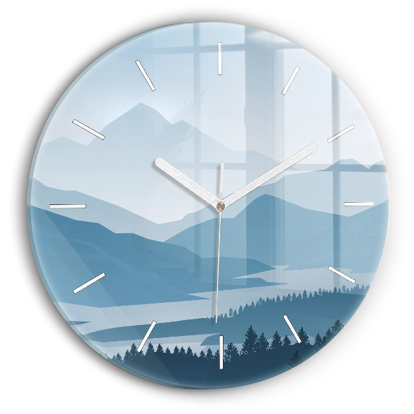 Reloj redondo pared Paisaje montañoso