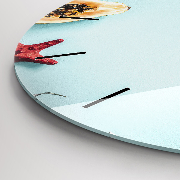 Reloj redondo pared Composición de verano