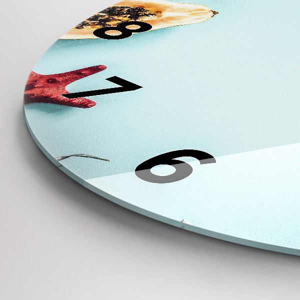 Reloj redondo pared Composición de verano